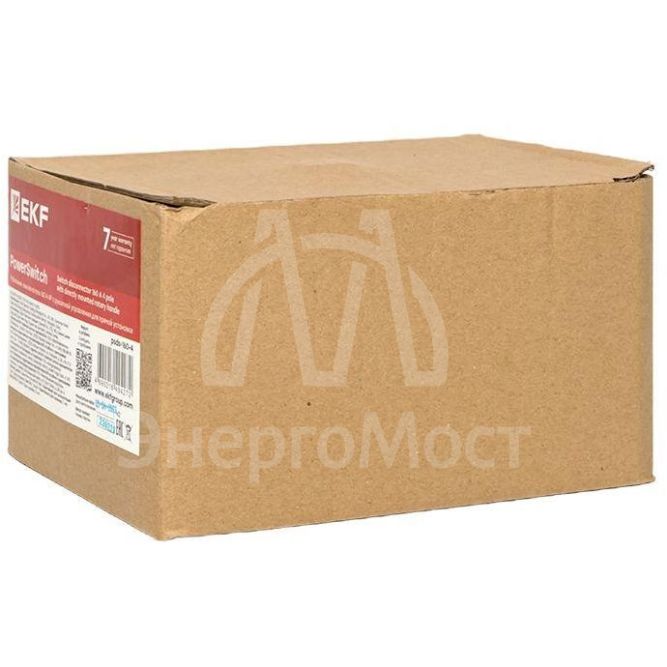 Рубильник-выключатель 4п 160А с рукояткой управления для прямой установки PowerSwitch EKF psds-160-4