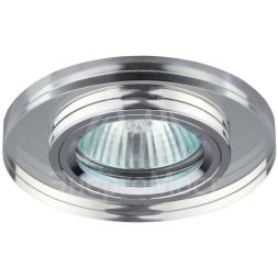 Светильник DK7 CH/WH декор стекло круглый хром/зеркальный ЭРА C0043735