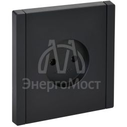 Розетка 1-м СП FORTE&PIANO FP118 10А без заземл. без защ. шторок винт. крепл. черн. IEK FP-R10-10-K02