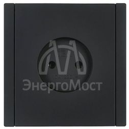Розетка 1-м СП FORTE&PIANO FP118 10А без заземл. без защ. шторок винт. крепл. черн. IEK FP-R10-10-K02