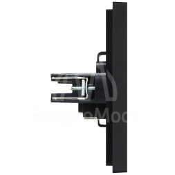 Розетка 1-м СП FORTE&PIANO FP118 10А без заземл. без защ. шторок винт. крепл. черн. IEK FP-R10-10-K02