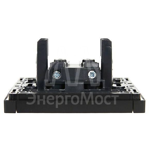 Розетка 1-м СП FORTE&amp;amp;PIANO FP118 10А без заземл. без защ. шторок винт. крепл. черн. IEK FP-R10-10-K02