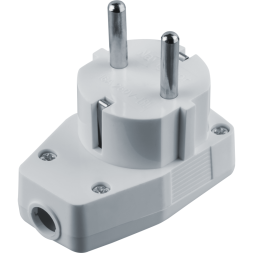 Вилка угловая 61 364 NCA-PL05-16A-ESC-WH с заземл. с выкл. бел. Navigator 61364