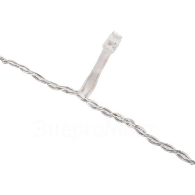 Гирлянда светодиодная &amp;quot;Айсикл&amp;quot; (бахрома) 10х0.6м с эффектом мерцания прозр. провод IP44 230В диоды теплые бел. 238 LED Neon-Night 255-546