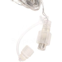 Гирлянда светодиодная &amp;quot;Айсикл&amp;quot; (бахрома) 10х0.6м с эффектом мерцания прозр. провод IP44 230В диоды теплые бел. 238 LED Neon-Night 255-546