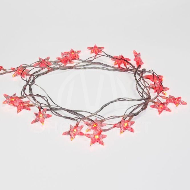 Гирлянда светодиодная &amp;quot;Звездочки&amp;quot; 20LED красн. 2.8м Neon-Night 303-034
