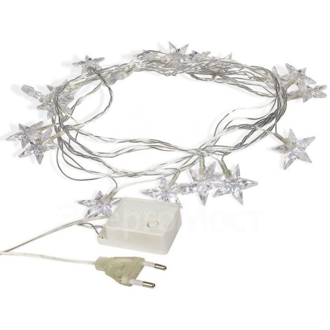 Гирлянда светодиодная &amp;quot;Звездочки&amp;quot; 20LED красн. 2.8м Neon-Night 303-034