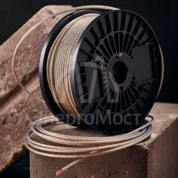 Трос стальной в ПВХ изоляции d4.0мм (100м) REXANT 09-5240