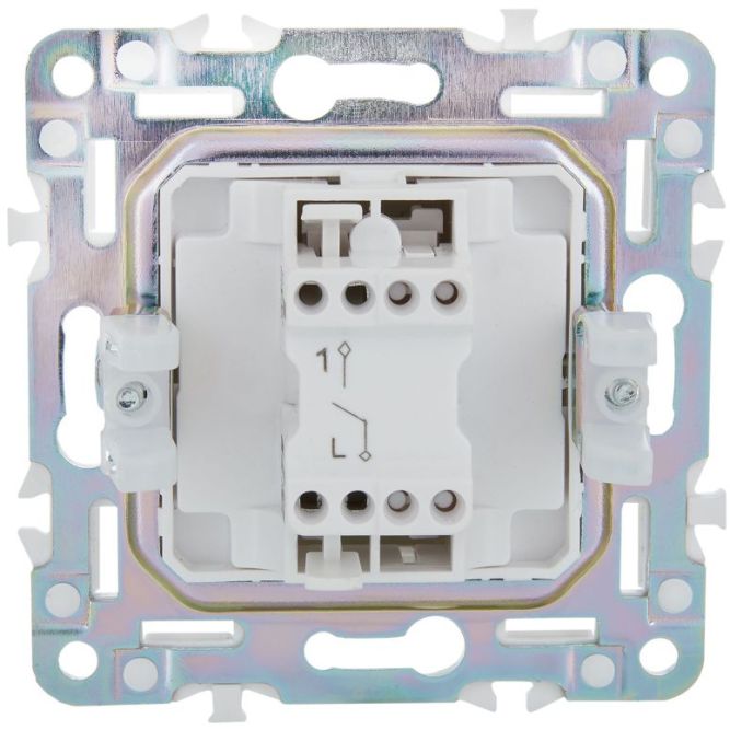 Выключатель 1-кл. SKANDY 10А SK-V01S серебр. IEK SK-V10-0-10-K23