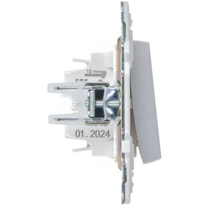 Выключатель 1-кл. SKANDY 10А SK-V01S серебр. IEK SK-V10-0-10-K23