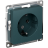 Механизм розетки 1-м СП AtlasDesign 16А IP20 с заземл. изумруд SchE ATN000843