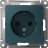 Механизм розетки 1-м СП AtlasDesign 16А IP20 с заземл. изумруд SchE ATN000843