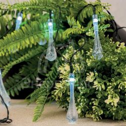 Светильник светодиодный Каскад Сталактит 5м IP65 садовый с аккумулятором и выносной солнечн. панелью 1м 2 режима работы (мигание и постоянное) Lamper 602-239