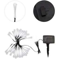 Светильник светодиодный Каскад Сталактит 5м IP65 садовый с аккумулятором и выносной солнечн. панелью 1м 2 режима работы (мигание и постоянное) Lamper 602-239