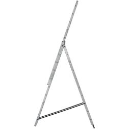 Лестница трехсекционная 3х10 H=285/481/674см 12.19кг алюм. FIT 65435