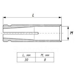 Анкер забивной М8 латунь EKF alzm8