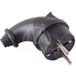 Вилка угловая с/з, каучук IP44 16А 250В Вихрь