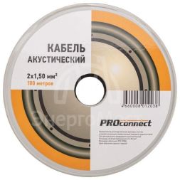 Кабель Stereo 2х1.5 Red/Black бухта (м) PROCONNECT 01-6106-6