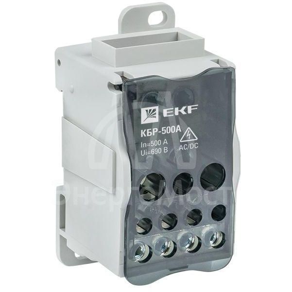Блок распределительный КРОСС крепеж на панель и DIN КБР-500А EKF plc-kbr500