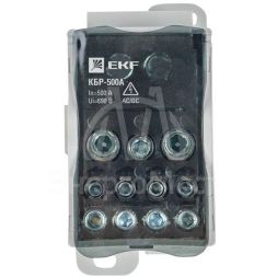 Блок распределительный КРОСС крепеж на панель и DIN КБР-500А EKF plc-kbr500