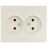 Розетка 2-м СП VESNA без заземл. ПБТ кремов. LEZARD 742-0300-128B