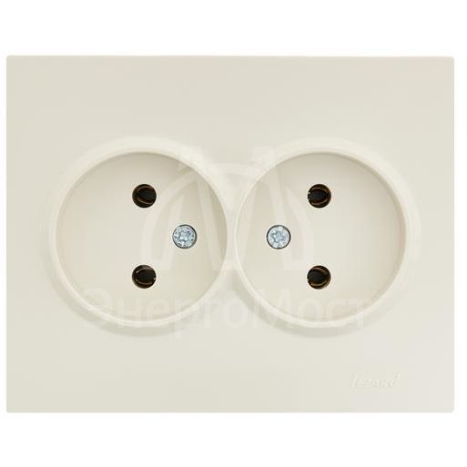 Розетка 2-м СП VESNA без заземл. ПБТ кремов. LEZARD 742-0300-128B