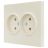 Розетка 2-м СП VESNA без заземл. ПБТ кремов. LEZARD 742-0300-128B