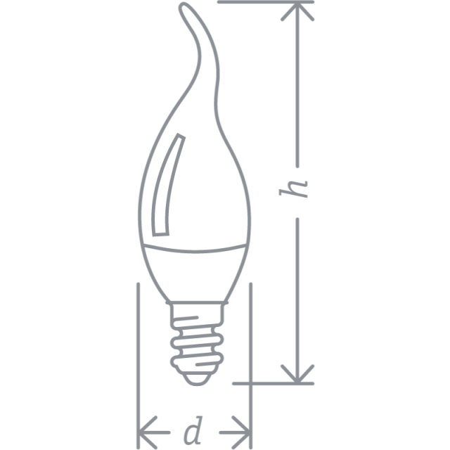 Лампа светодиодная 61 330 NLL-FC37-8.5-230-2.7К-E14-FR 8.5Вт свеча на ветру 2700К тепл. бел. E14 640лм 176-264В Navigator 61330