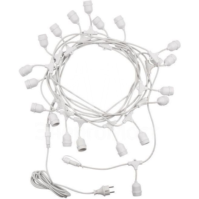 Гирлянда &amp;quot;Белт Лайт&amp;quot; 10м шаг 50см 20 подвесных патронов 25Вт IP65 провод бел. каучук Neon-Night 331-336