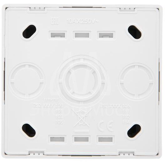 Выключатель 2-клав. LETO с инд. бел. LEZARD 752-0200-112