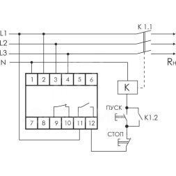 Реле напряжения CP-731 (трехфазный; микропроцессорный; контроль верхнего и нижнего значений напряжения; контроль асимметрии; чередования фаз; монтаж на DIN-рейке 35мм 3х400/230+N 2х8А 1Z 1R IP20) F&amp;amp;F EA04.009.005