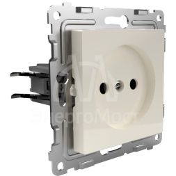 Розетка 1-м СП Pixel 16А IP20 без заземл. защ. шторки механизм беж. TOKOV ELECTRIC TKE-PX-R1SF-C02