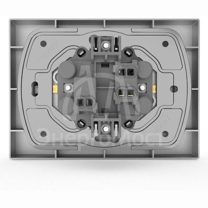 Розетка 2-м СП Pixel 16А IP20 с заземл. защ. шторки в сборе алюм. TOKOV ELECTRIC TKE-PX-R2FZSF-C03