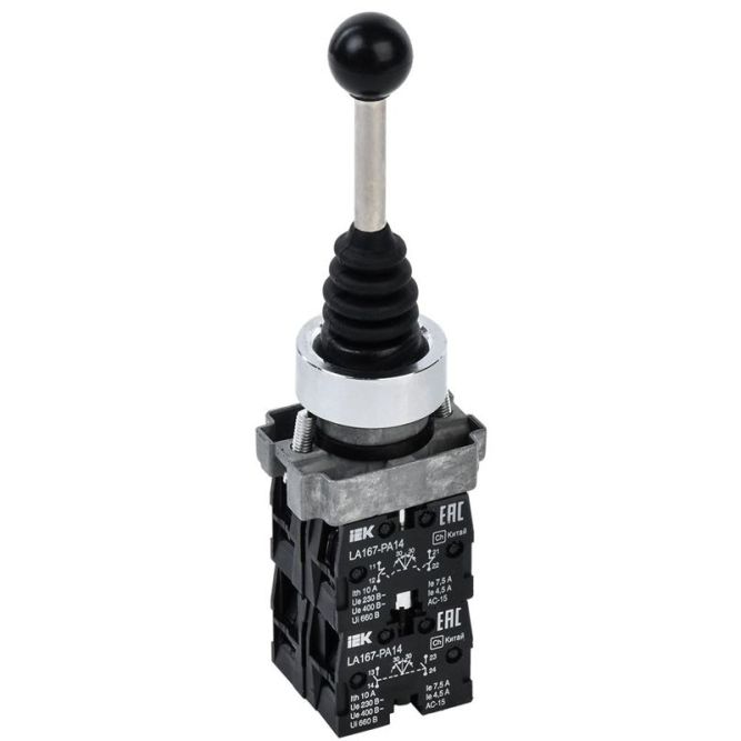 Джойстик LA167-PA14 на 4 полож. 4НО с фиксацией черн. KARAT IEK BBJ20-PA14-6-21-4-K02