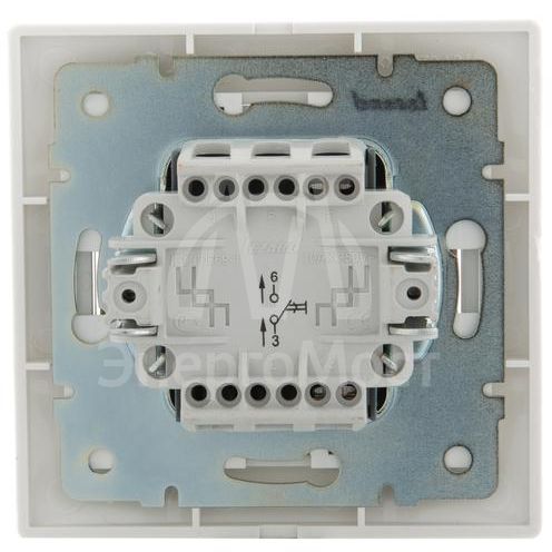 Выключатель кнопочный 1-кл. СП Мира бел/бел. LEZARD 701-0202-103