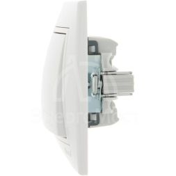 Выключатель кнопочный 1-кл. СП Мира бел/бел. LEZARD 701-0202-103