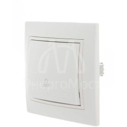 Выключатель кнопочный 1-кл. СП Мира бел/бел. LEZARD 701-0202-103