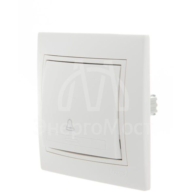 Выключатель кнопочный 1-кл. СП Мира бел/бел. LEZARD 701-0202-103