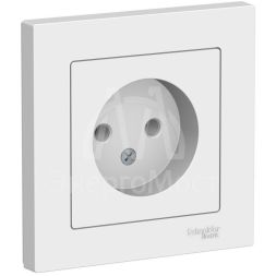 Розетка AtlasDesign 16А без заземл. в сборе бел. SchE ATN000140