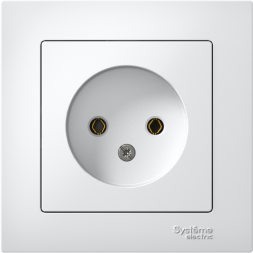 Розетка AtlasDesign 16А без заземл. в сборе бел. SchE ATN000140