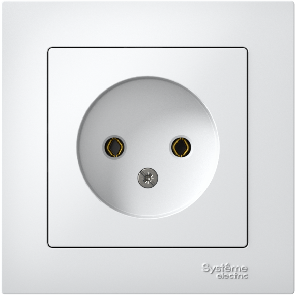 Розетка AtlasDesign 16А без заземл. в сборе бел. SchE ATN000140