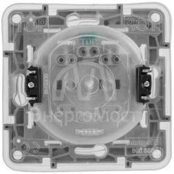 Механизм розетки 1-м СП Etika 2К+З 16А IP44 защ. шторки с заземл. с защ. крышкой безвинт. зажимы бел. Leg 672232
