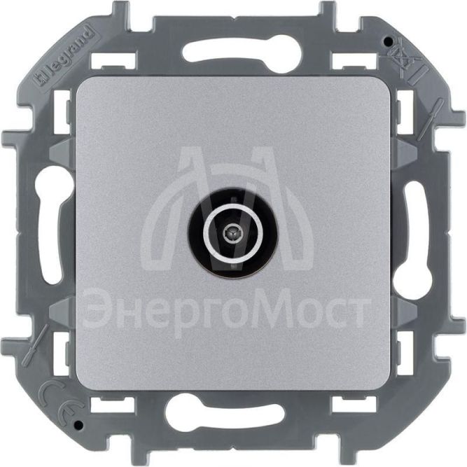 Розетка телевизионная проходная TV Inspiria 14дБ 5-862мГц механизм алюм. Leg 673862