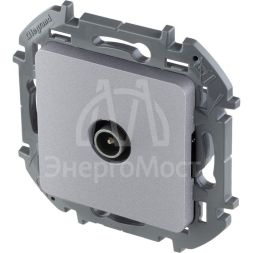 Розетка телевизионная проходная TV Inspiria 14дБ 5-862мГц механизм алюм. Leg 673862