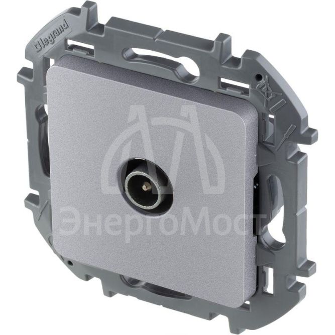 Розетка телевизионная проходная TV Inspiria 14дБ 5-862мГц механизм алюм. Leg 673862