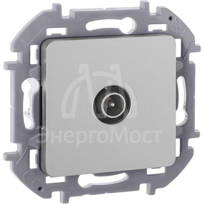 Розетка телевизионная проходная TV Inspiria 14дБ 5-862мГц механизм алюм. Leg 673862