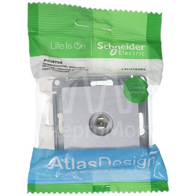 Розетка телевизионная TV AtlasDesign коннектор механизм алюм. SE ATN000393