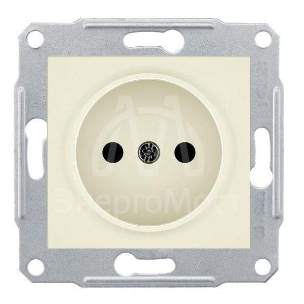 Механизм розетки 1-м СП Sedna 16А IP20 без заземл. без защ. шторок беж. SchE SDN2900147