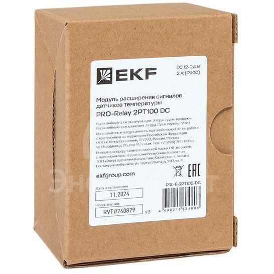Модуль расширения сигналов датчиков температуры PRO-Relay 2PT100 DC EKF PRL-E-2PT100-DC