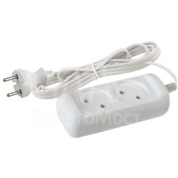 Удлинитель UX-2-5m 2х5м без заземл. 1300Вт ЭРА Б0023149